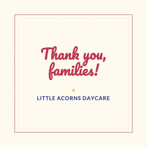 Daycare & preschool thank you pillow template