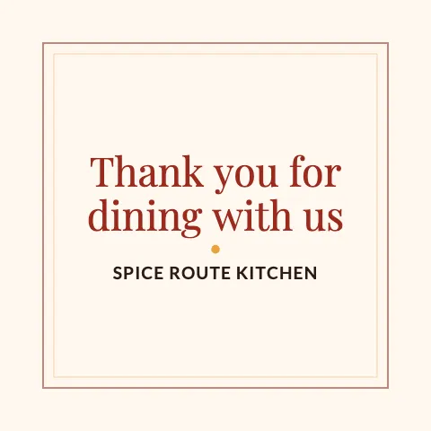 Indian restaurant thank you pillow template