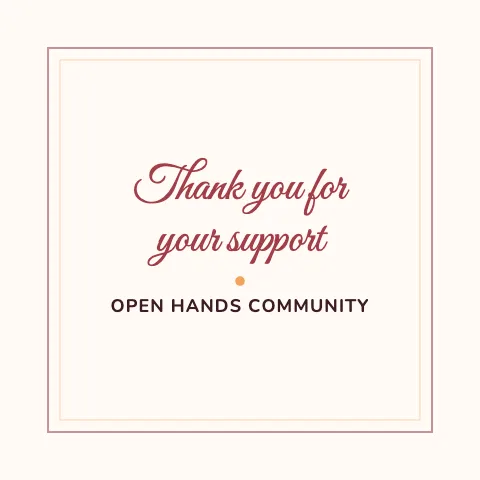 Nonprofit & charity thank you pillow template