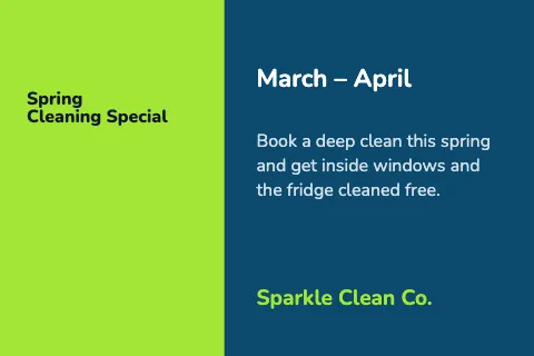 Cleaning services announcement postcard template