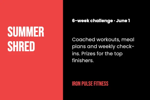 Fitness & gym announcement postcard template