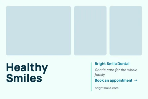 Medical & dental photo grid postcard template