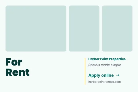 Property management photo grid postcard template