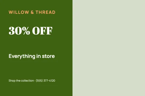 Retail & boutique offer postcard template