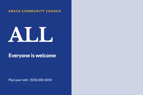 Church & community offer postcard template