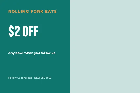 Food truck offer postcard template