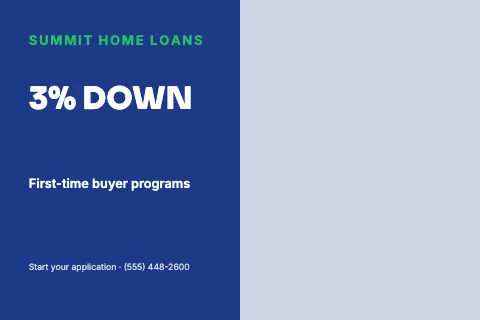 Mortgage & lending offer postcard template