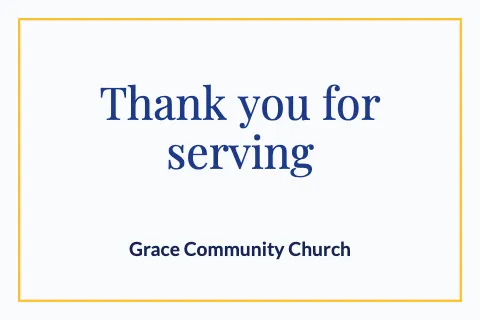 Church & community thank you postcard template