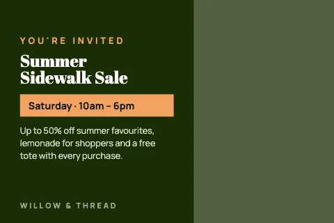 Retail & boutique invitation postcard template
