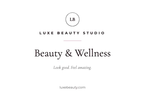 Salon & spa minimal postcard template