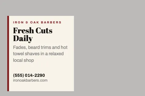 Barbershop photo overlay postcard template