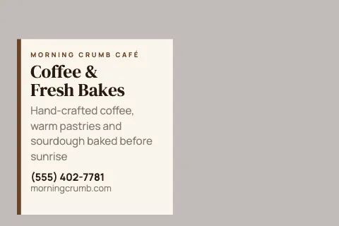 Café & bakery photo overlay postcard template