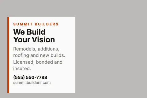 Contractor & construction photo overlay postcard template