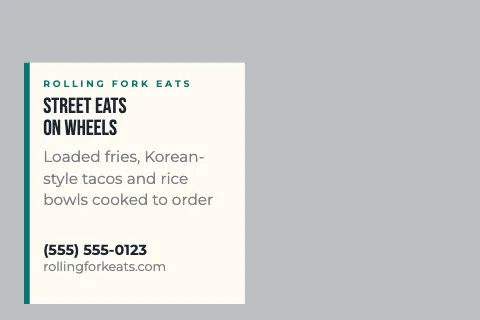 Food truck photo overlay postcard template