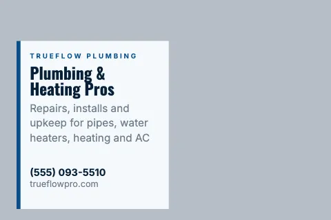 Plumbing & HVAC photo overlay postcard template