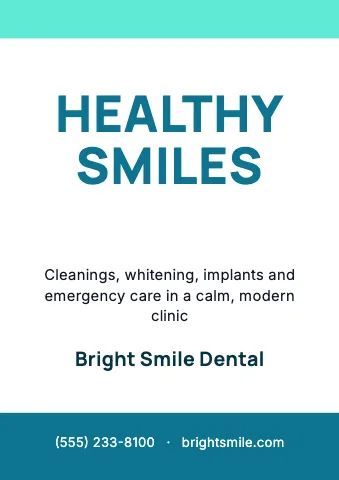 Medical & dental announcement sign template