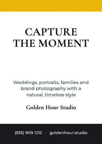 Photography & creative announcement sign template