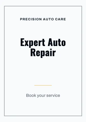 Auto repair minimal sign template