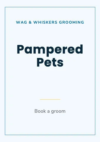 Pet grooming minimal sign template