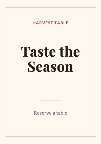 Restaurant minimal sign template