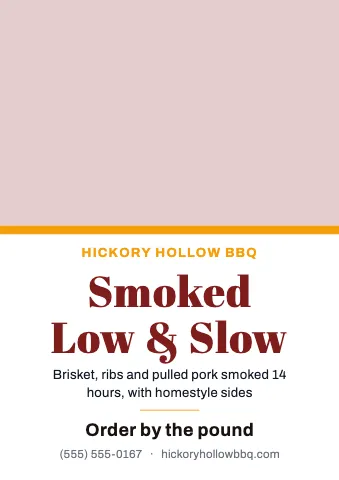 BBQ smokehouse photo poster sign template