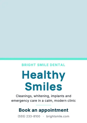 Medical & dental photo poster sign template