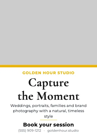 Photography & creative photo poster sign template