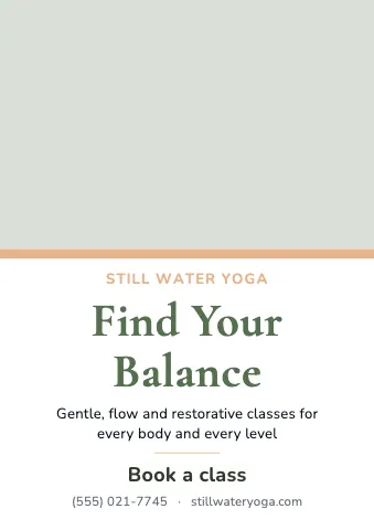 Yoga studio photo poster sign template