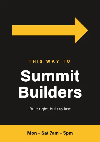 Contractor & construction this way sign template