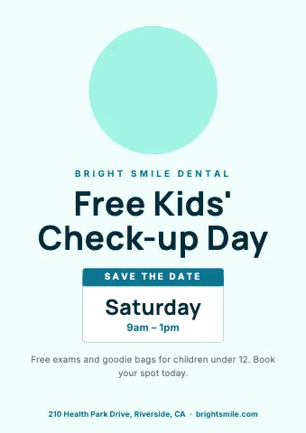 Medical & dental event date sign template