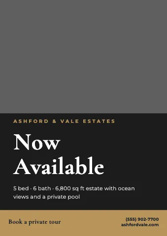 Luxury homes photo hero sign template