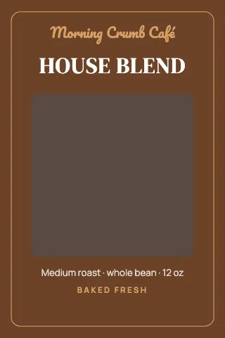 Café & bakery full colour packaging template