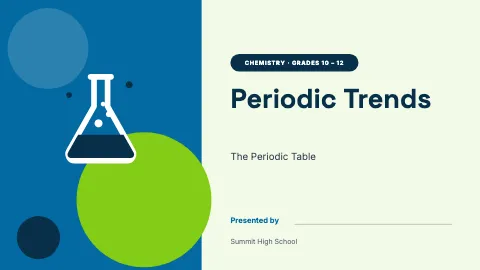 High school chemistry student project kit presentation template