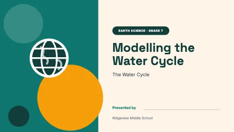 Middle school science student project kit presentation template