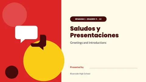 Spanish class student project kit presentation template