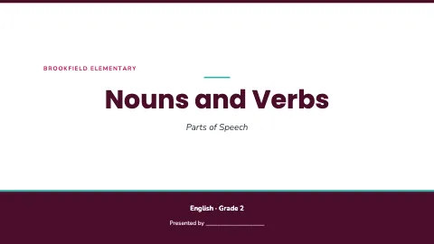 Elementary English thesis defense presentation template