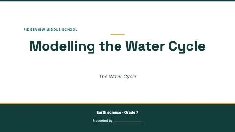 Middle school science thesis defense presentation template