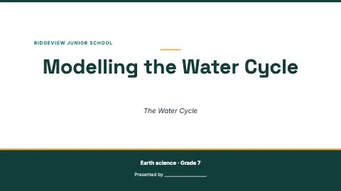 Middle school science thesis defense presentation template