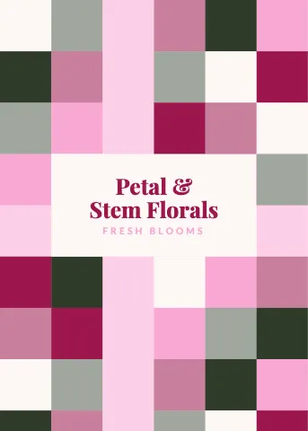 Florist colour blocks puzzle template
