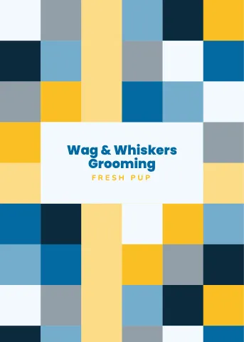 Pet grooming colour blocks puzzle template