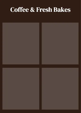 Café & bakery collage puzzle template