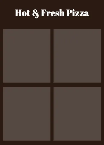 Pizzeria collage puzzle template