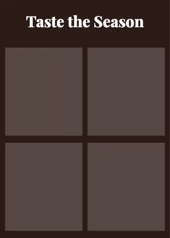 Restaurant collage puzzle template