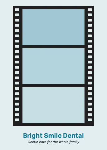 Medical & dental film strip puzzle template