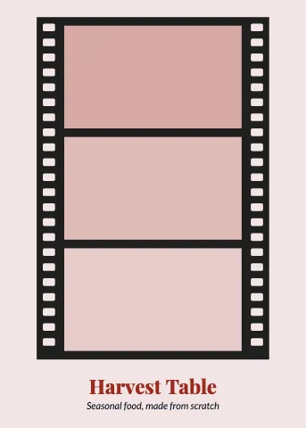 Restaurant film strip puzzle template