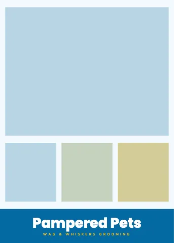 Pet grooming mosaic puzzle template