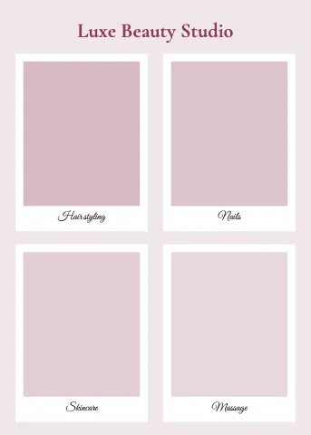 Salon & spa captioned photos puzzle template