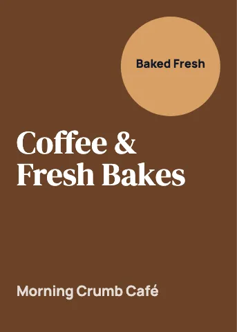 Café & bakery poster puzzle template
