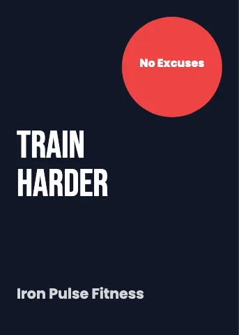 Fitness & gym poster puzzle template