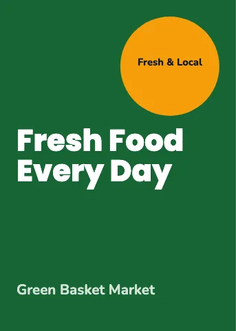 Grocery & market poster puzzle template